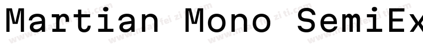 Martian Mono SemiExpanded Regular字体转换